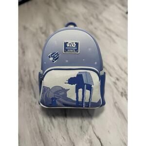 New 2025 Disney Parks Star Wars Loungefly Hoth Blue Mini Backpack